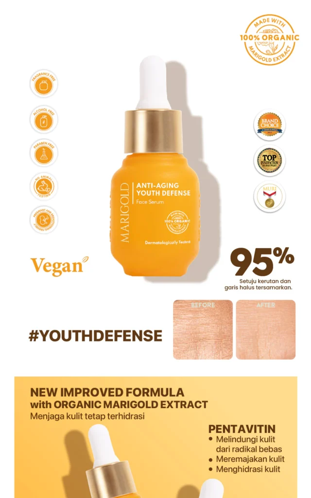 NPURE Marigold Anti Aging Youth Defense Face Serum 4