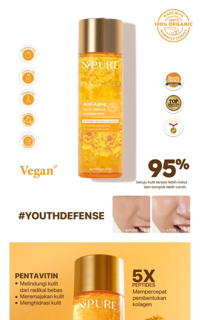 NPURE Marigold Anti Aging Youth Defense Hydrating Toner 4 1