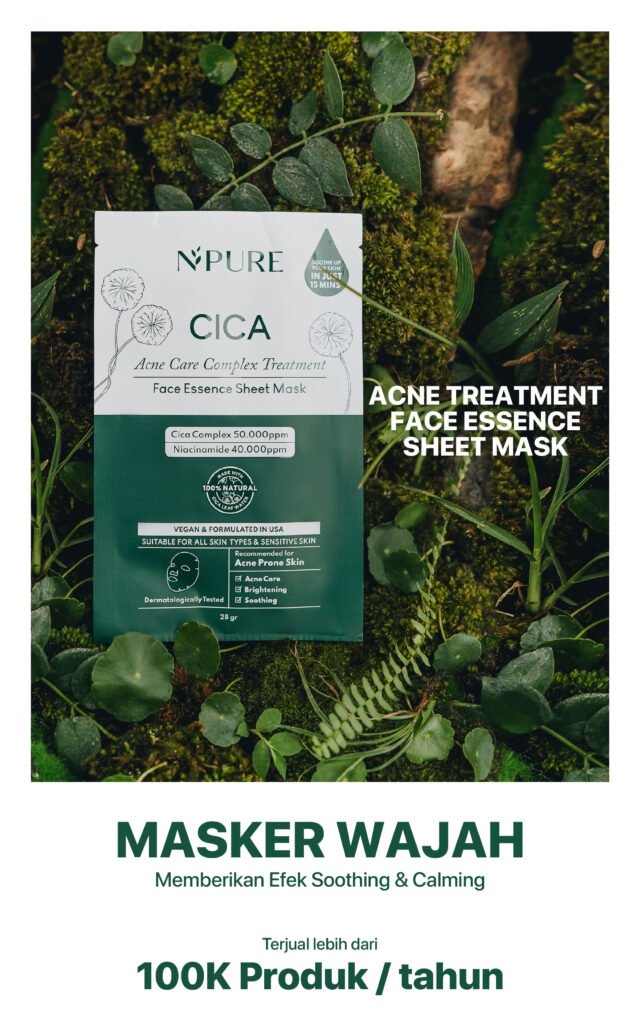 Masker Wajah Centella Untuk Kulit Berjerawat 1 Scaled