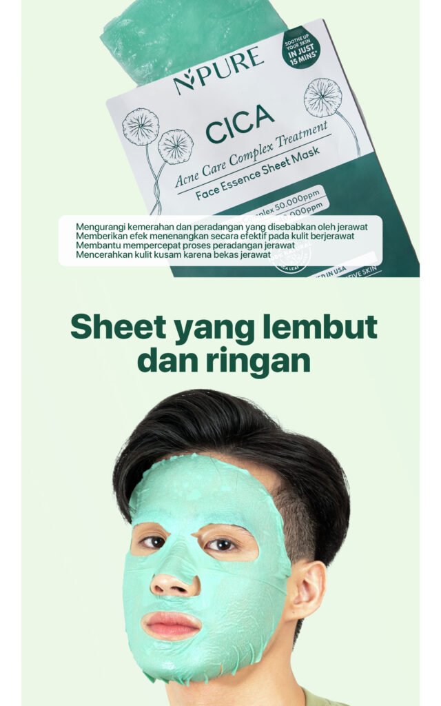 Masker Wajah Centella Untuk Kulit Berjerawat 3 Scaled