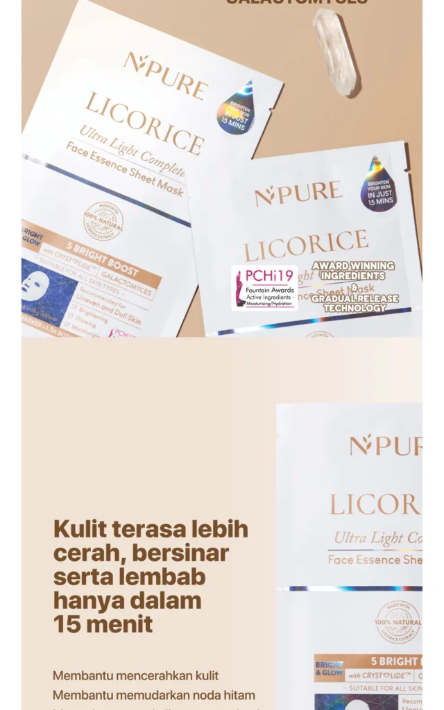 Sheet Mask Licorice Untuk Mencerahkan Kulit Kusam 3